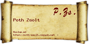 Poth Zsolt névjegykártya